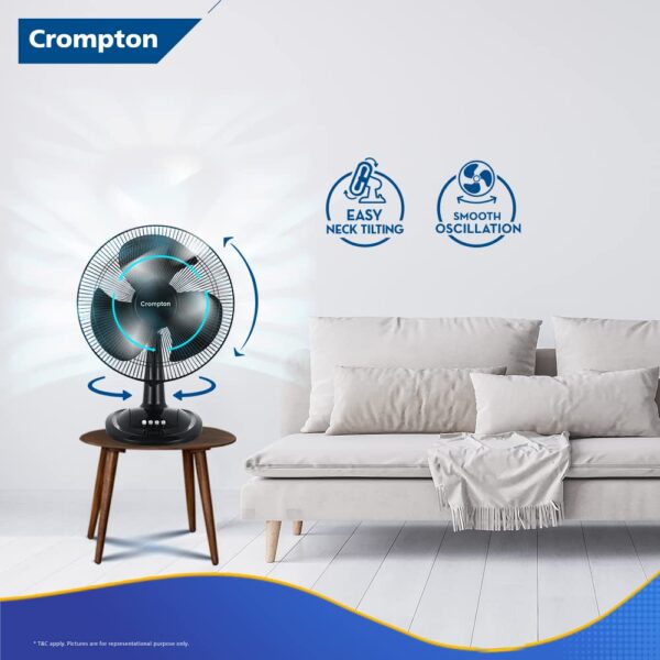 Crompton HISPEED Gale Classic 400 mm Table Fan - Image 4