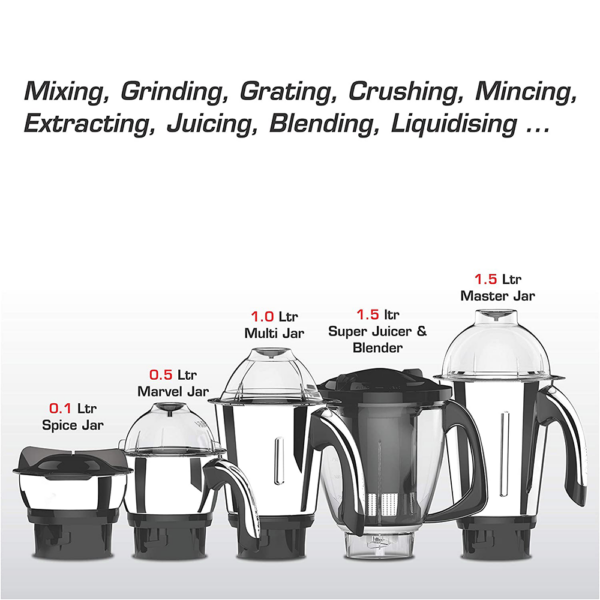 Vidiem MG 518 A VSTAR Premium 750 Watts Juicer Mixer Grinder - Image 6