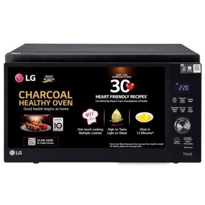 LG 32 L Wi-Fi Enabled Charcoal Convection Microwave Oven (MJEN326SFW, Black) – 2023 Model