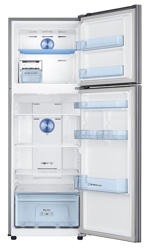 Samsung 322L 2 Star Inverter Frost-Free Convertible 5 In 1 Double Door Refrigerator (RT37C4522S8/HL,Elegant Inox 2023 Model) - Image 9