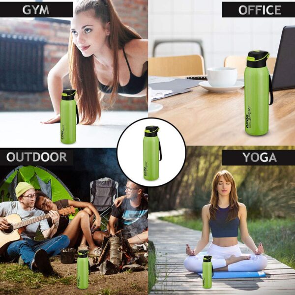 CELLO Gym Star Stainless Steel Double Walled Water Bottle, (Hot and Cold, 650ml - Image 6