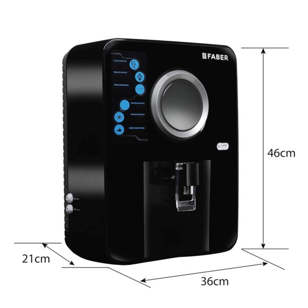 Faber Altroz (RO+UV+UF+MAT) with Heavy Duty Membrane Upto 3000 TDS Water Purifier, Black, 10 Liter - Image 2