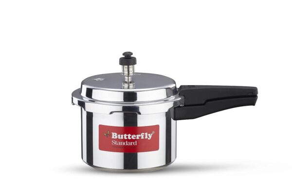 Butterfly Standard Aluminium Pressure Cooker, Silver - Image 2