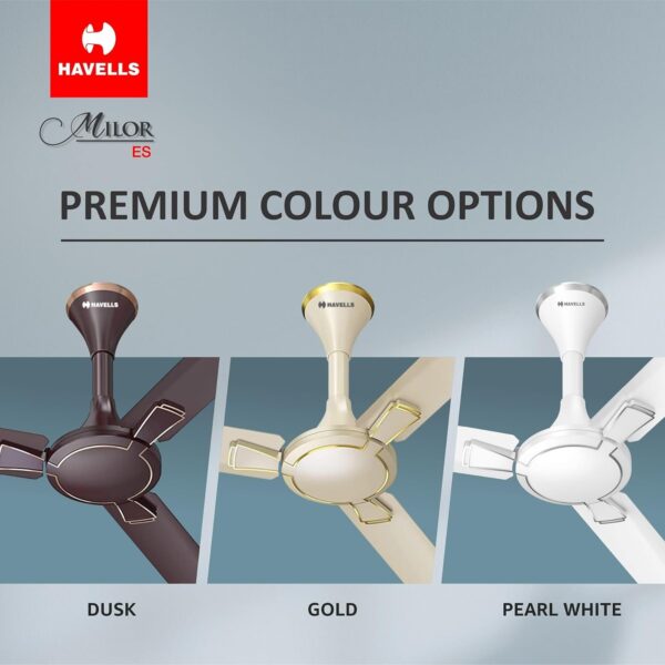 Havells 1200mm Milor Energy Saving Ceiling Fan (Dusk, Pack of 1) - Image 7