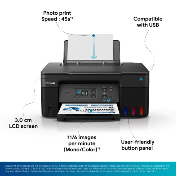 Canon PIXMA MegaTank G2770 All-in-one (Print, Scan, Copy) Inktank Printer - Image 5