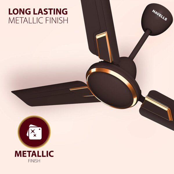 Havells Andria 1200mm Sweep Dust Resistant Ceiling Fan (Espresso Brown) - Image 4