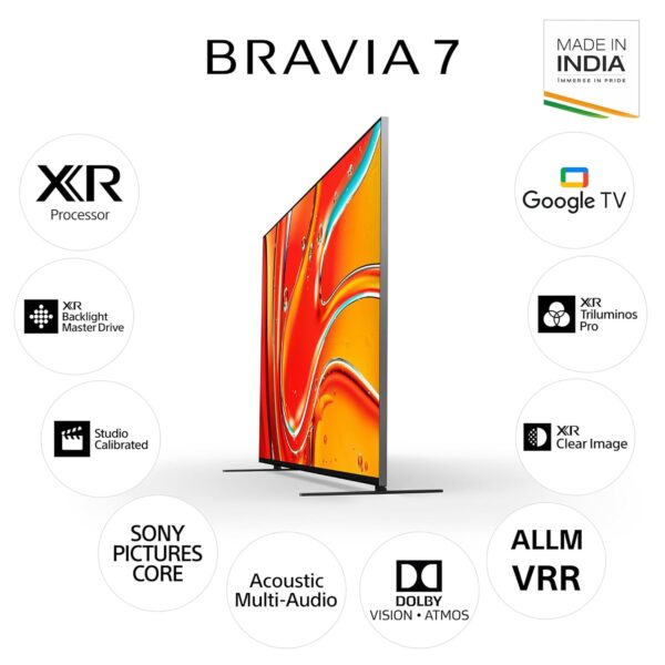 Sony 139 cm (55 inches) BRAVIA 7 4K Ultra HD AI Smart Mini LED Google TV K-55XR70 (Black) - Image 3