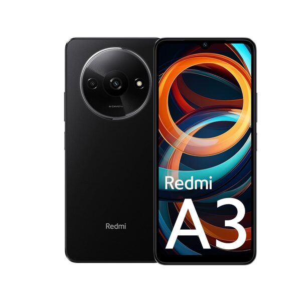 Redmi A3 (Midnight Black, 4GB RAM, 128GB Storage) | Premium Halo Design | 90Hz Display