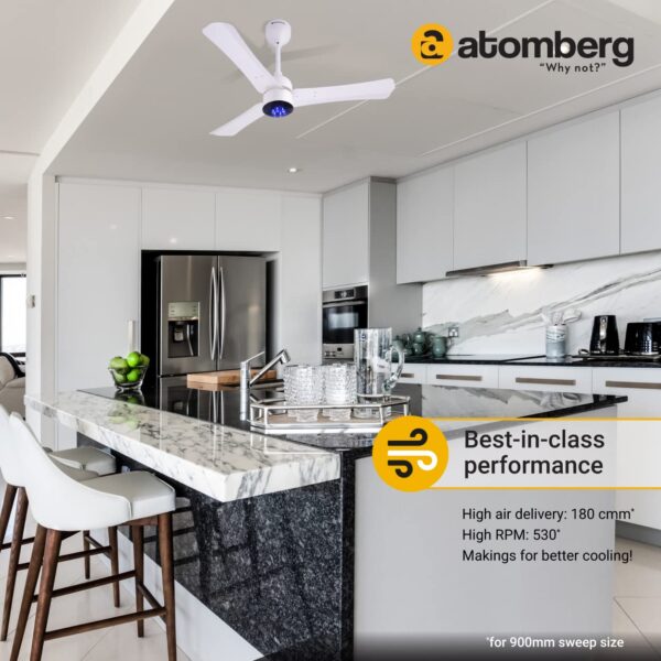 atomberg Renesa+ 1200mm BLDC Motor 5 Star Rated Sleek Ceiling Fans with Remote Control - Image 7