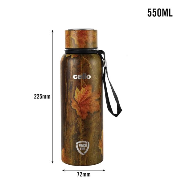 Cello Duro Tuff Steel Series- Duro Deezee Kent Double Walled Stainless Steel Water Bottle with Durable DTP Coating, 550ml - Image 7