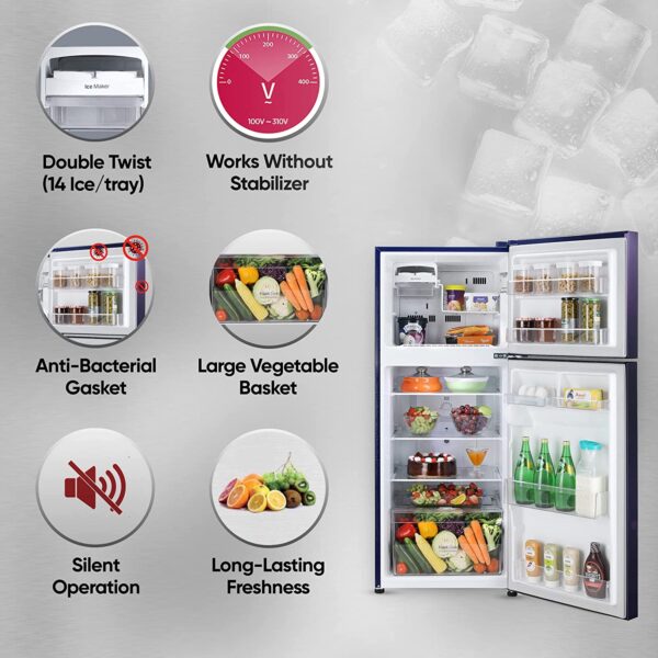 LG 242 L 2 Star Smart Inverter Frost-Free Double Door Refrigerator - GL-N292BBEY - Image 5