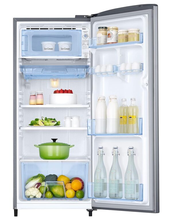 Samsung 183 L, 3 Star, Digital Inverter, Direct-Cool Single Door Refrigerator (RR20C1Y23S8/HL, Silver, Elegant Inox, 2023 Model) - Image 5