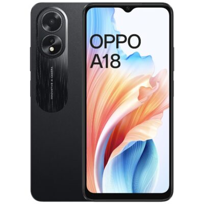 OPPO A18 (Glowing Black, 4GB RAM, 64GB Storage)