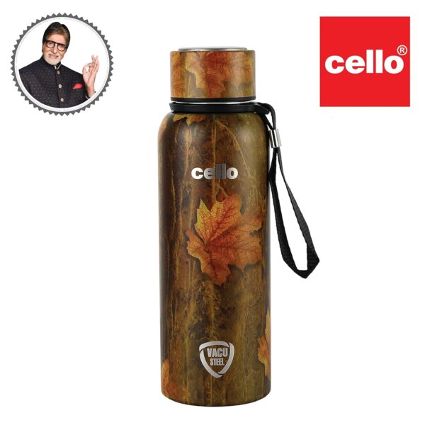 Cello Duro Tuff Steel Series- Duro Deezee Kent Double Walled Stainless Steel Water Bottle with Durable DTP Coating, 550ml - Image 2