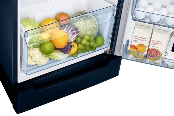 Samsung 236L 2 Star Inverter Frost-Free Double Door Refrigerator (Camellia Blue) - Image 8