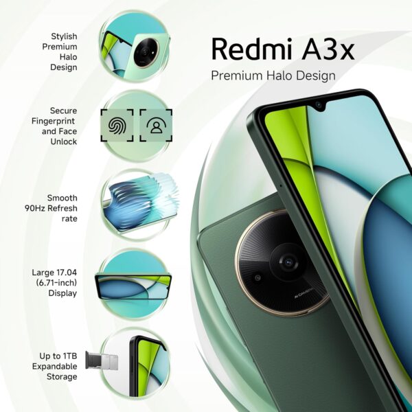 Redmi A3X (Olive Green, 3GB RAM, 64GB Storage) - Image 2