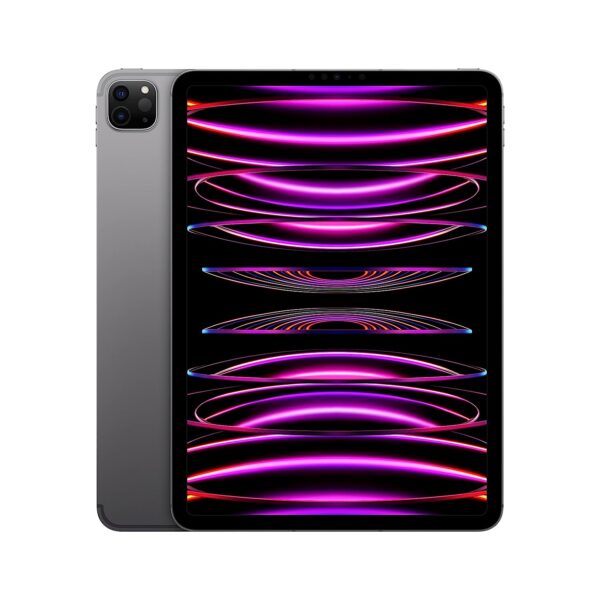 Apple iPad Pro  (4th Generation): with M2 chip, Liquid Retina Display, 256GB, Wi-Fi 6E + 5G Cellular, 12MP front/12MP and 10MP Back Cameras, Face ID, All-Day Battery Life (Space Grey)