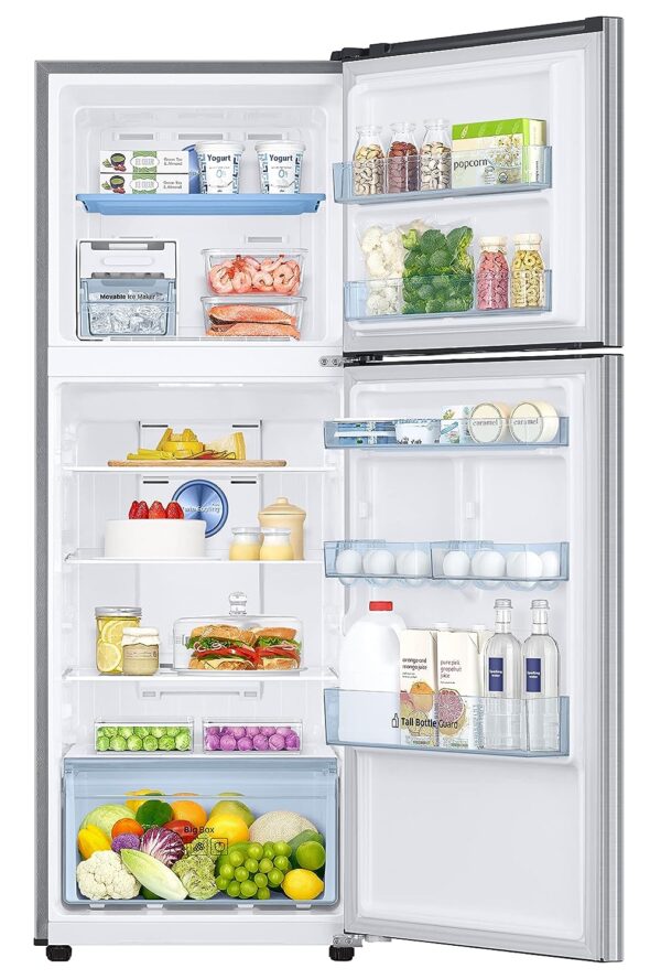 Samsung 301L 2 Star Inverter Frost-Free Convertible 5 In 1 Double Door Refrigerator (RT34C4522S8/HL,Elegant Inox 2023 Model) - Image 7