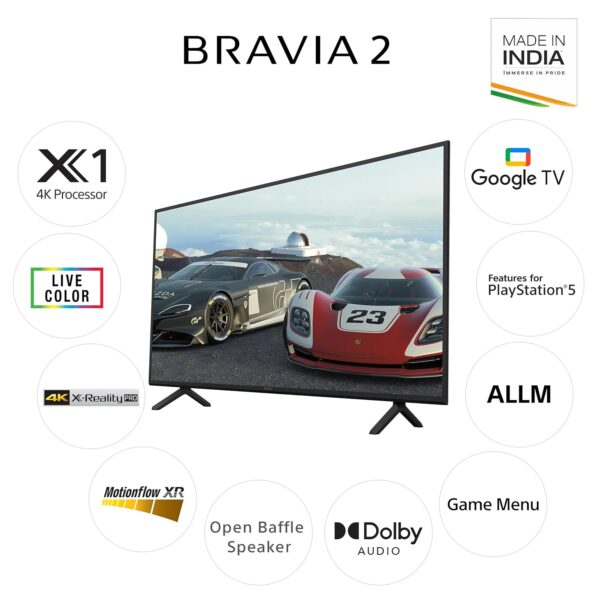 Sony 164 cm (65 inches) BRAVIA 2 4K Ultra HD Smart LED Google TV K-65S25B (Black) - Image 3