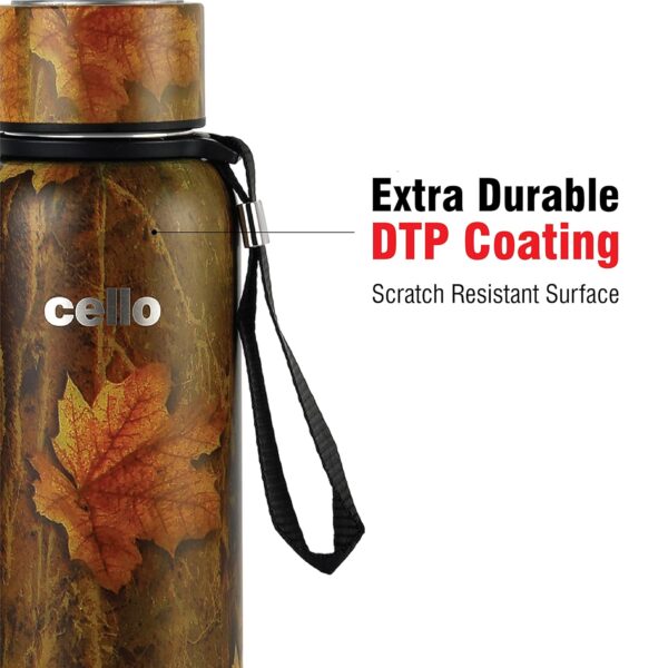 Cello Duro Tuff Steel Series- Duro Deezee Kent Double Walled Stainless Steel Water Bottle with Durable DTP Coating, 550ml - Image 4