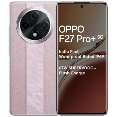 OPPO F27 Pro+ 5G (Dusk Pink, 8GB RAM, 128GB Storage) | 6.7″ FHD+ AMOLED Toughest 3D Curved Display