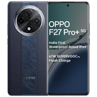 OPPO F27 Pro+ 5G (Midnight Navy, 8GB RAM, 128GB Storage) | 6.7″ FHD+ AMOLED Toughest 3D Curved Display