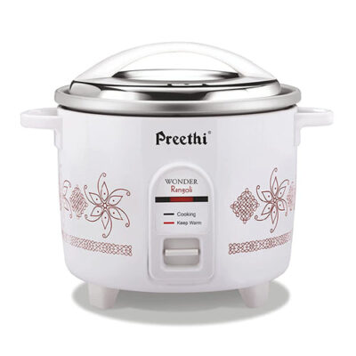 Preethi RC-320 1.8-Litre Double Pan Rice Cooker (White)