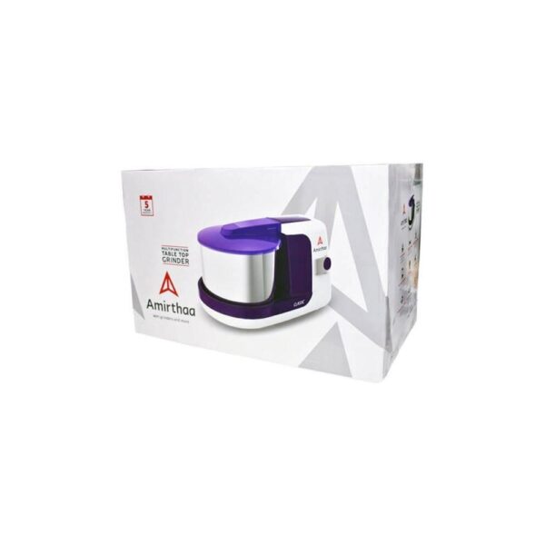 Amirthaa Classic 2 Litre Multifunction Table Top Wet Grinder ( AMRWG-CLASSIC , 150 Watts , Purple & Red ) - Image 3