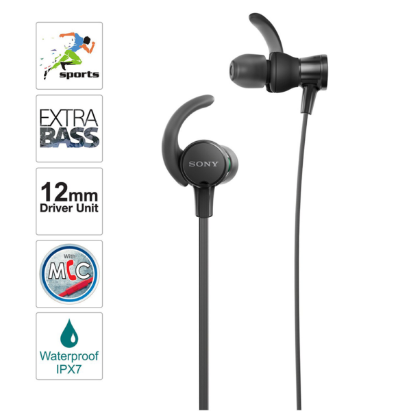 Sony MDR-XB510AS Wired Sports in-Ear Splashproof Headphones - Image 2