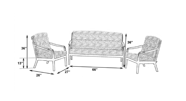 METTO-SOFA  B/T  SET 0022 -3+1+1 - Image 6