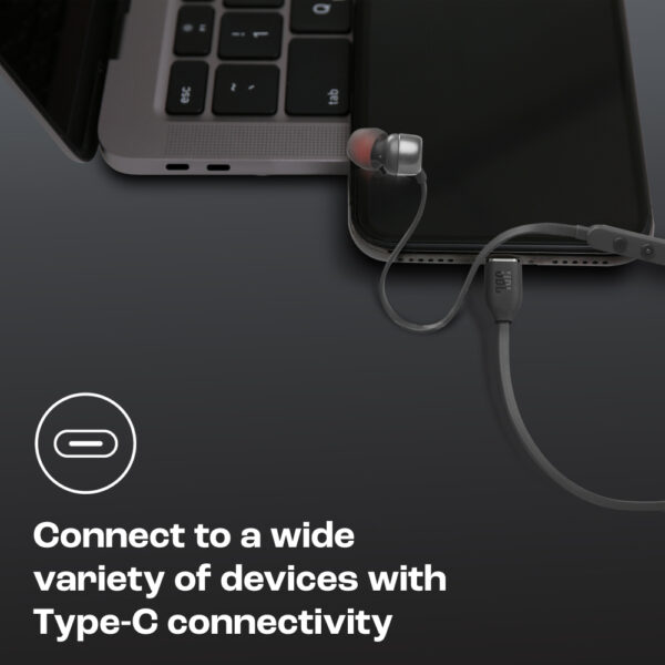 JBL Tune 310 Wired in-Ear Type C Headphones, Hi-Res Audio with Digital-to-Analog Converter - Image 4