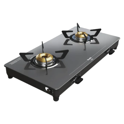 PREETHI LUXE PRO 2 BURNER GLASS TOP GAS STOVE (Black)