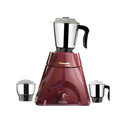 Butterfly Rhino 500W 3Jar Mixer Grinder (Cherry Red , 3 Jar)