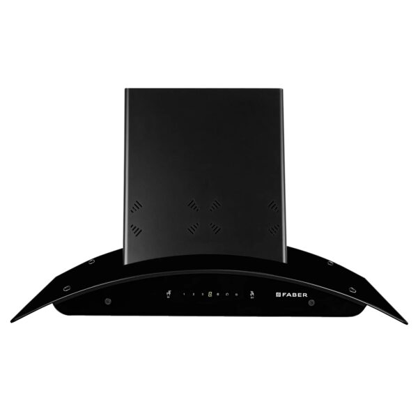 FABER Hood Ellora 3D IN HC SC BF BK 90cm 1400m3/hr Ducted Auto Clean Wall Mounted Chimney with Baffle Filter (Black) - Image 3