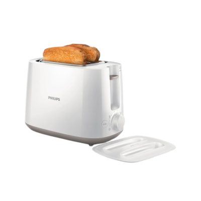 Philips Daily Collection HD2582/00 830-Watt 2-Slice Pop-up Toaster (White)