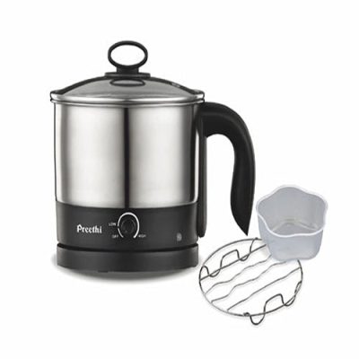 Preethi Armour Multi Utility EK708 1.2-Litre Electric Kettle (Steel/Black)