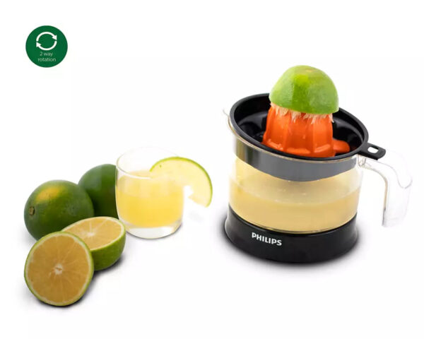 Philips Citrus Press Juicer HR2777/00, 0.5 Litre, 2 Sized Cones for different size fruit - Image 6