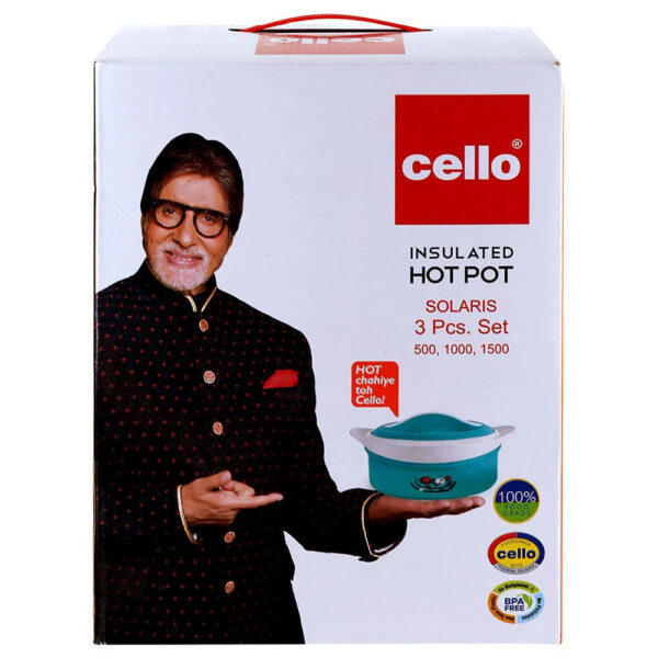 cello Solaris Pack of 3 Cook and Serve Casserole Set  (500 ml, 1000 ml, 1500 ml) - Image 6