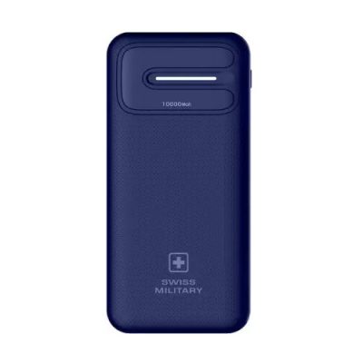 SWISS MILITARY 10000 mAh 12 W Power Bank  (Blue, Lithium Polymer, Fast Charging for Mobile)