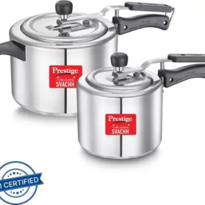 Prestige Svachh Nakshatra Plus 5 L, 3 L Induction Bottom Pressure Cooker  (Aluminium)