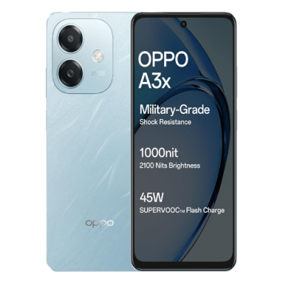 OPPO A3X 4G (Ocean Blue, 4GB RAM, 64GB Storage)