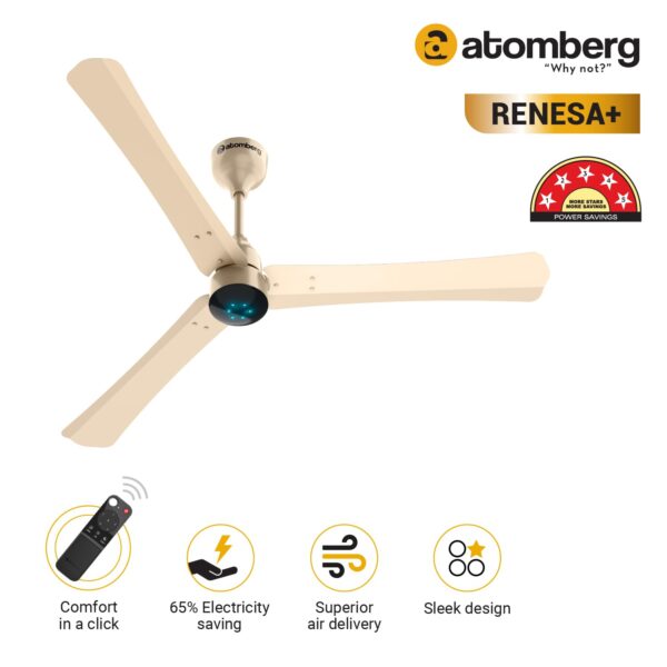 atomberg Renesa+ 1200mm BLDC Ceiling Fan with Remote Control - Image 2