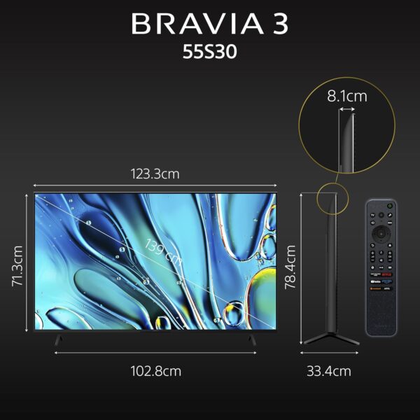 SONY Bravia 3 139 cm (55 inch) LED 4K Ultra HD Google TV with Dolby Vision & Dolby Atmos (2024 model) - Image 5