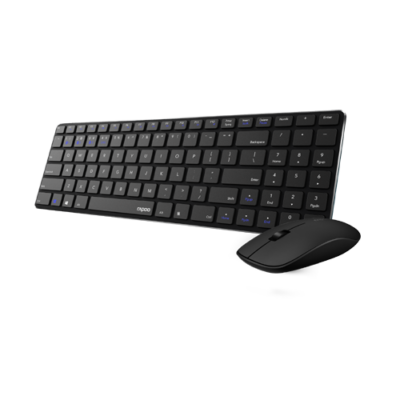 Rapoo 9300m Multi-Device Bluetooth + 2.4Ghz Wireless Keyboard and Mouse Set Ultra Slim Design