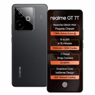 Realme GT 7T (IceSense Black,12GB+512GB)