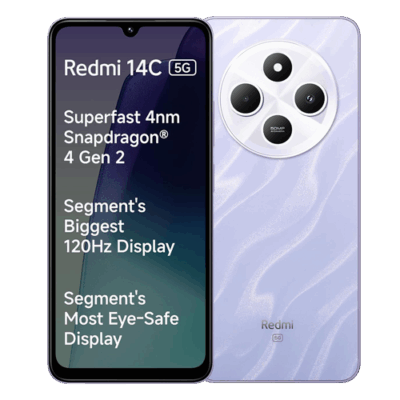Redmi 14C 5G (Stardust Purple, 4GB RAM, 128GB Storage)