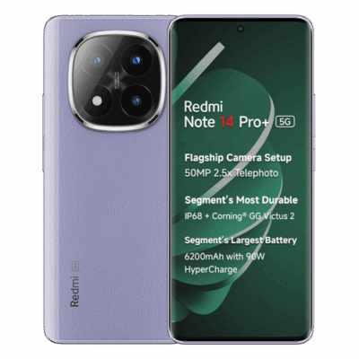 Redmi Note 14 Pro+ 5G ,(Phantom Purple, 12GB RAM + 512GB Storage)
