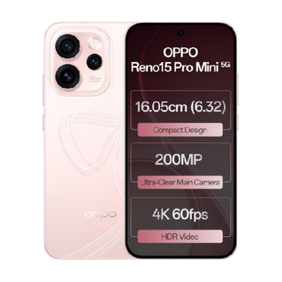 OPPO MOBILE – RENO 15 PRO MINI 5G – (12GB+256GB CRYSTAL PINK)